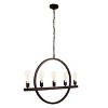 Chloe Lighting Ironclad Farmhouse 5 Light Oil Rubbed Bronze Ceiling Pendant 32" Wide - 3 of 4