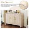 RISOKEYS Curved Sideboard - Minimalist Design with Gold Handles and Adjustable Dividers, Perfect for Living Room or Dining Room - 4 of 4