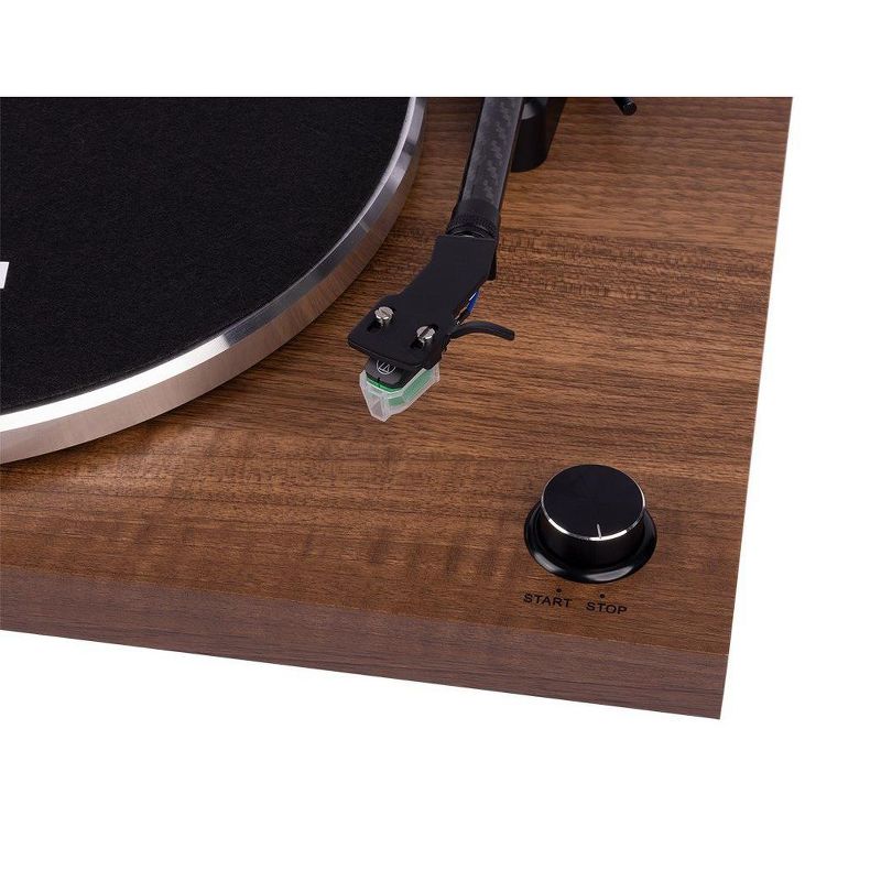 Monolith Belt Drive Turntable with Audio-Technica AT-VM95E Cartridge, Bluetooth, Phono Level, Line Level, and USB Outputs - Walnut, 4 of 7
