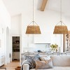 Dewdrop Boho Rattan Pendant Light, Handmade Woven Hanging Ceiling Lamp with Gold Chain for Dining Room Kitchen Island - 4 of 4