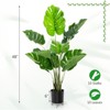 Costway 4FT Artificial Monstera Deliciosa Plant Palm Tree w/ Cement-Filled Pot Indoor Outdoor - 3 of 4