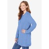 Woman Within Cotton Cable Knit Cardigan Sweater - 4 of 4