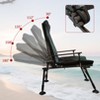 LOVSON Outdoor Leisure Chair,Portable Folding Recliner with Adjustable Backrest for Indoor and Outdoor Camping,Beach,Fishing,Green+Black - 4 of 4
