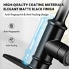DOMETOUR 3-Mode Pull Down Kitchen Faucet, Single Handle, 360° Rotation, Stainless Steel, No Lead, Black - 3 of 4