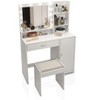 CAVINAS Vanity Desk with Mirror Vanity with Full Body Mirror Cabinet, Built-in Socket for Apartment, Bedroom - 2 of 4