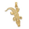 Black Bow Jewelry 14k Yellow Gold 3D Moveable Alligator Pendant - 3 of 4