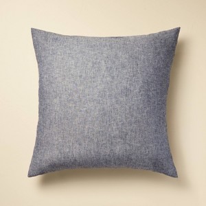 26"x26" Linen Blend Decorative Euro Throw Pillow Blue - Hearth & Hand™ with Magnolia - 1 of 4