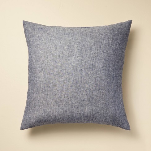 26 x26 Linen Blend Decorative Euro Throw Pillow Blue Hearth Hand With Magnolia Target