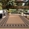 Modern Easy Jute Rug Machine Washable Geometric Bordered Indoor Outdoor Carpet - 4 of 4