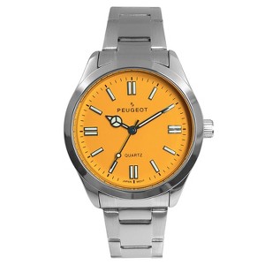 Peugeot Women's 36mm Sport Watch with Yellow Dial and Stainless Steel Bracelet - 1 of 4