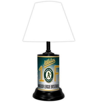 MLB 18-inch Desk/Table Lamp with Shade, with Team Logo, Oakland Athletics