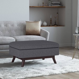CAVINAS Faux Leather Storage Ottoman Bench with Versatile Use,Upholstered Ottoman with Safety Hinge for Living Room,Bedroom - 1 of 4