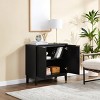 31" Sideboard Buffet Cabinet, Wooden Coffee Bar Cabinet with Adjustable Shelf, Entryway Console Table, Floor Cupboard Cabinet for Kitchen - 2 of 4