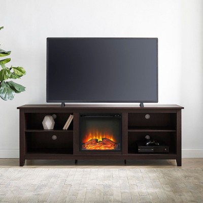 NicBex TV Stand Modern Fireplace TV Stand for 80" TVs with 2 Shelves Media Console for Living Room, Bedroom