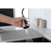 Modern Stainless Steel Single Handle High Arc Kitchen Faucet with Pull-Out Sprayer and Deck Plate - 2 of 4