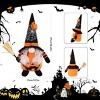 2PCS Halloween Gnomes Plush Decor, Handmade Pumpkin Bat Ornaments Swedish Tomte Gnome Nisse Scandinavian Ornaments Elf Dwarf for Table Decorations - 2 of 4