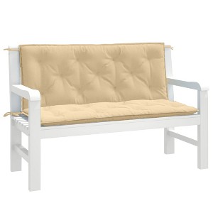 vidaXL Garden Bench Cushions 2 pcs Melange Beige 47.2"x19.7"x2.8" Fabric - 1 of 4