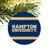Hampton University HU Stripes Wood Christmas Tree Holiday Ornament - 4 of 4