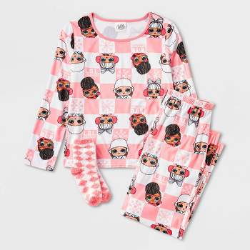Girls' L.O.L. Surprise! 2pc Pajama Set with Socks - Pink