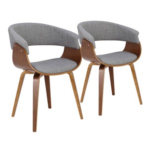 Set of 2 Fabrico Mid-Century Modern Dining/Accent Chair - Lumisource - 1 of 4