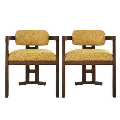 Christopher Knight Home Luna Modern Rubber Wood Upholstered Dining Chair(Set of 2)