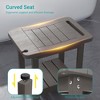 Sonkuki HIPS Waterproof Shower Benches for Inside with Shower Head Holder for Spa, Bath, Shaving Legs - 4 of 4