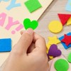 Juvale 1000 Pieces Felt Shapes, Heart, Star, and Geometric Designs, Felt Ornaments for Craft Projects, Assorted Colors - 3 of 4