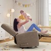 Nursery Recliner Chair, 360° Swivel Rocking Glider Chair for Adults with Adjustable Backrest & Footrest - 3 of 4