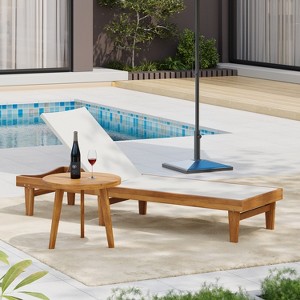 Christopher Knight Home Eldon Outdoor 2 Piece Acacia Wood and Mesh Chat Set - 1 of 4