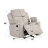 Chenille Motion Glider Recliner, Plush Pocket Coil Seat with Storage Arm - 2 of 4