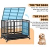 Heavy Duty Metal Dog Crate, Double Door Dog Cage with Wheels, Folding Indoor Pet House with Removable Tray Perfect for Small, Medium and Large Pets - 4 of 4