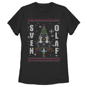 Women's Frozen Ugly Christmas Besties T-Shirt - 1 of 3