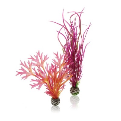 biOrb Plant Set Aquarium Artificial Plants - Red/Pink - M