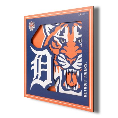 MLB Detroit Tigers 3D Logo Series Wall Art - 12x12