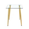 NicBex Dining Table Contemporary Rectangle Tempered Glass Dining Table with Metal Legs for Dining Room - 2 of 4