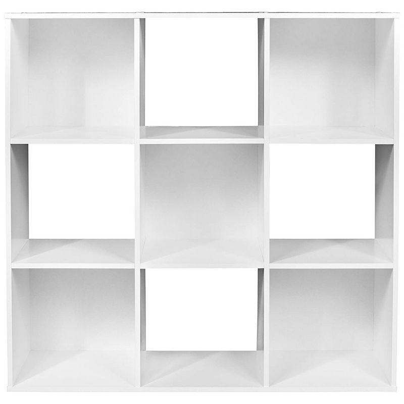ClosetMaid 9 Cube Laminated Wood Stackable Open Bookcase Display Shelf Storage Organizer for Household, Living Rooms, and Studies, White, 2 of 7