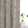 Kate Aurora 2 Piece Multi Color Modern Contempo Abstract Chenille Light Filtering Grommet Top Curtains - 3 of 4