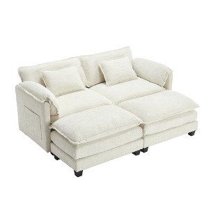 TiramisuBest Chenille fabric, Modular Sectional Sofa with Storage, Sideboard Buffet Style Design for Living Room - 1 of 4