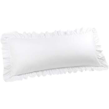 PiccoCasa Microfiber Envelope Closure Ruffle Body Pillowcases 1 Pc