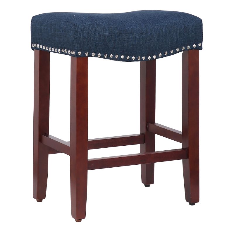 WestinTrends 24" Upholstered Saddle Seat Counter Stool, 3 of 4