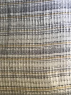 3pc King Solange Stripe Kantha Pick Stitch Yarn Dyed Cotton Woven Quilt ...