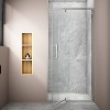 ONWITH 32 to 36 in. W x 72 in. H Framed Pivot Shower Door in Chrome with Clear Glass - 4 of 4