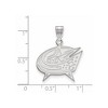 Black Bow Jewelry 10k White Gold Columbus Blue Jackets NHL Large Pendant - 2 of 3