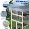 70'' Large Catio Outdoor Cat Enclosure with Perches and Condos, Wood Cat Patio with Waterproof Roof, Feral Cats Shelter 5 Platforms & 2 Resting Box - 3 of 4