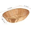Aoibox 20 Pack Handwoven Oval Plastic Basket, Woven Tabletop Fruit Vegetables Food Serving Basket for Home, Kitchen, Restaurant - 2 of 4
