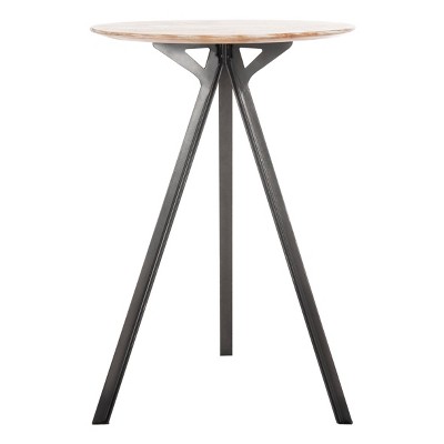 Axel Tripod Pub Table Gray Wash/Black - Safavieh