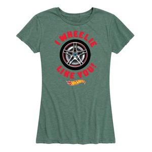Women's - Hot Wheels - Valentine's I Wheelie Like You Short Sleeve Graphic T-Shirt - 1 of 4