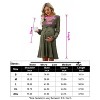 Coolmee Women V-neck Long Lantern Sleeve Waist Tunnel Drawstring Knee Length Maternity Dress Breastfeeding Dress - 2 of 2