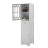 Tall Bathroom Cabinet, Bathroom Storage Cabinets With Drawer And Doors And Adjustable Shelf-Cuddlewood - 4 of 4