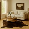Home Mart Goods 6' x 7' Feet Chocolate Cowhide Handmade Soft Large Cow Hide Cow Skin Leather Animal Area Rug - 2 of 3